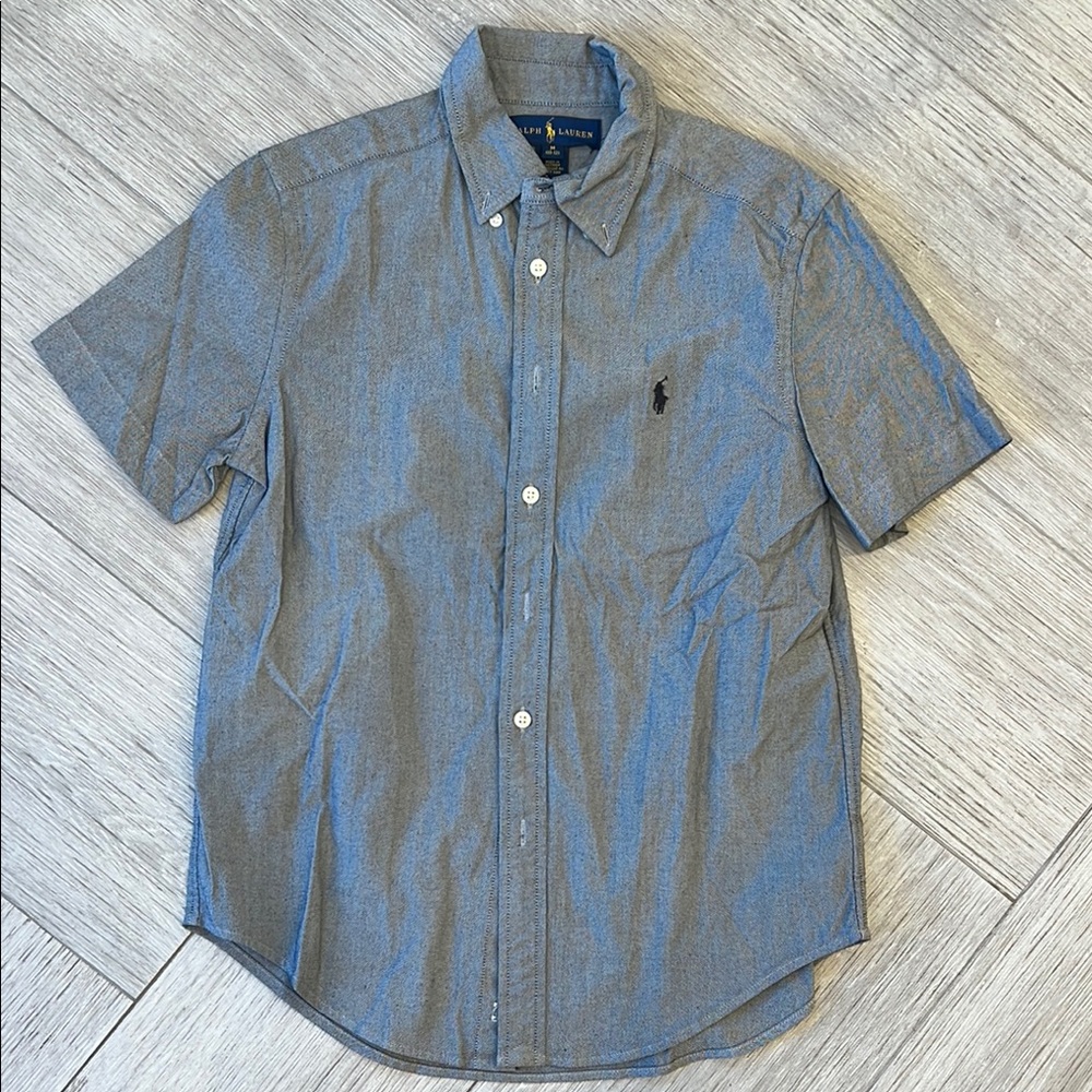 Boys Polo by Ralph Lauren Blue Casual Button Down Short-Sleeve Shirt